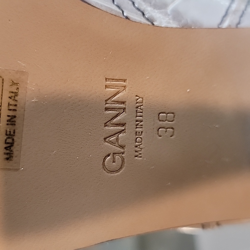 Ganni Croc Square Toe Ankle Boots | 38 - Picture 8 of 8